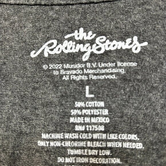 The Rolling Stones Multi Spell-Out Pop Art Hot Lips Rock Tee L - Picture 4 of 4